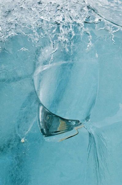 AK, Inside Passage Pattern in ice on glacier